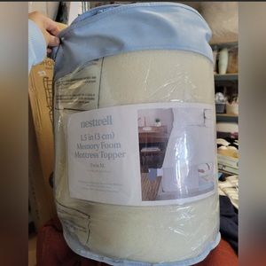 Nestwell twin XL memory foam mattress topper.